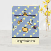 Dromen van Space Mobile Wenskaart Kaart (Gele Bloem)