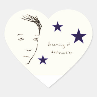 dromen van vernietiging hart sticker