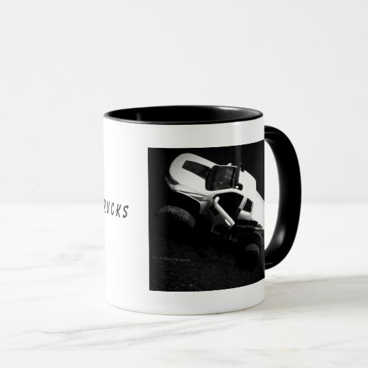 Dromen van vrachtwagens mok (Voorkant rechts)