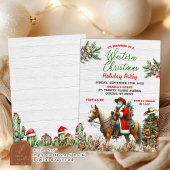 Dromen van Westerse Kerstman Cowboy Kerstfeest Kaart