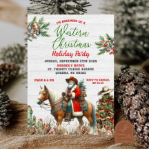 Dromen van Westerse Kerstman Cowboy Kerstfeest