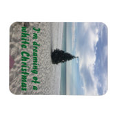 Dromen van White Christmas Beach Florida Vakantie Magneet (Horizontaal)