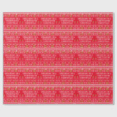 Dromen van Whitewater Christmas Red Rafters Cadeaupapier (Vlak)