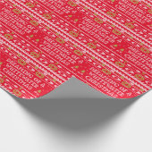 Dromen van Whitewater Christmas Red Rafters Cadeaupapier (Hoek)