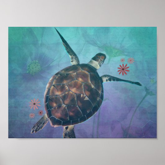 Dromen van Zeeen schildpadden Poster (Voorkant)
