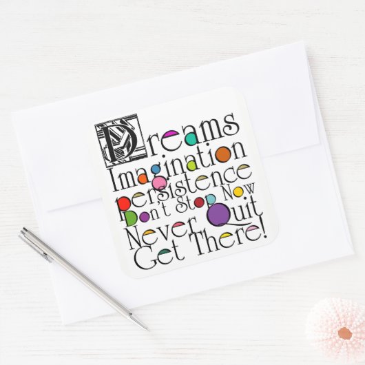 Dromen Verbeelding Inspirerend Sticker (Envelop)