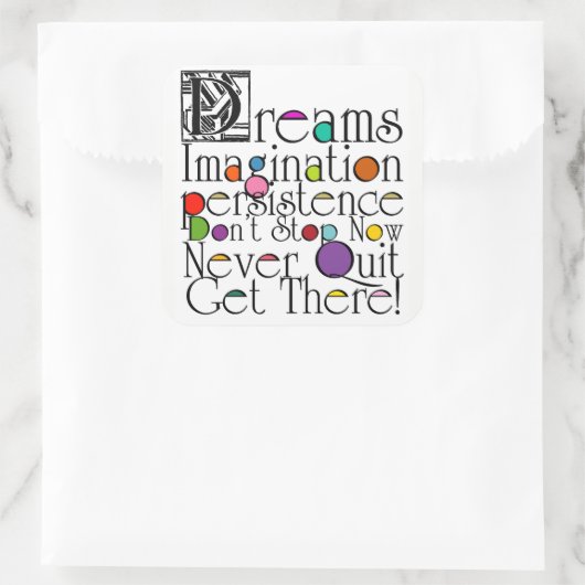 Dromen Verbeelding Inspirerend Sticker (Tas)