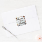 Dromen vorm lot vierkante sticker (Envelop)