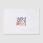 Dromen vormen het lot tissuepapier (Voorkant)