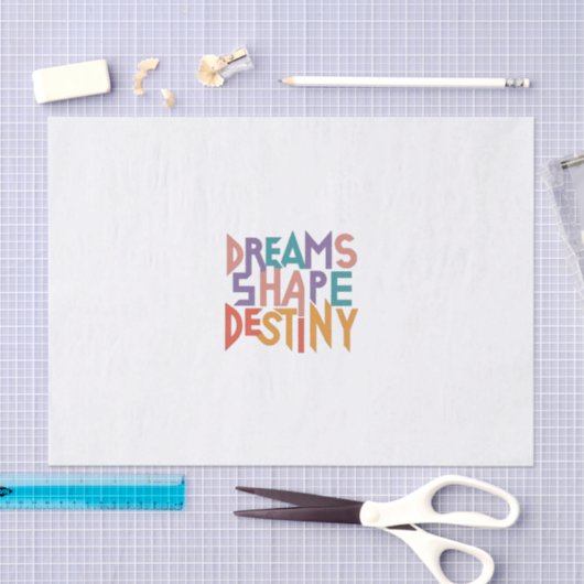 Dromen vormen het lot tissuepapier (Craft)