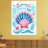 Dromen Vrij Onder De Zee Canvas Afdruk (Insitu (Woonkamer))