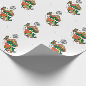 Dromen waarmaken | Kleurrijke paddenstoelen vlinde Cadeaupapier (Hoek)