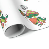 Dromen waarmaken | Kleurrijke paddenstoelen vlinde Cadeaupapier (Rol Hoek)