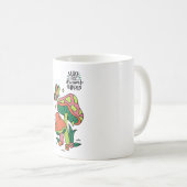 Dromen waarmaken | Kleurrijke paddenstoelen vlinde Koffiemok (Voorkant rechts)