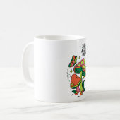 Dromen waarmaken | Kleurrijke paddenstoelen vlinde Koffiemok (Voorkant links)