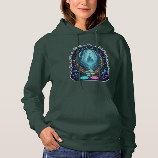 Dromen wachten hier. hoodie (Voorkant)