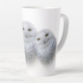 dromen Wisdom van Snowy Owls Family Latte Mok (Rechterhoek)