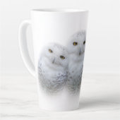 dromen Wisdom van Snowy Owls Family Latte Mok (Linkerhoek)