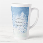 Dromen Witte Kerst Sneeuwbomen Familie Latte Mok (Rechts)