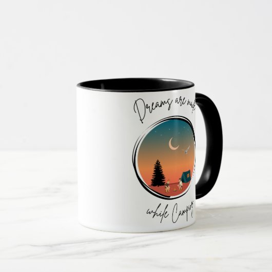 Dromen worden gemaakt tijdens het kamperen van kof mok (Voorkant rechts)