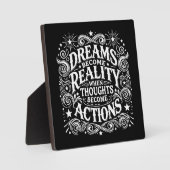 Dromen worden werkelijkheid wanneer gedachten dade fotoplaat (Voorkant)