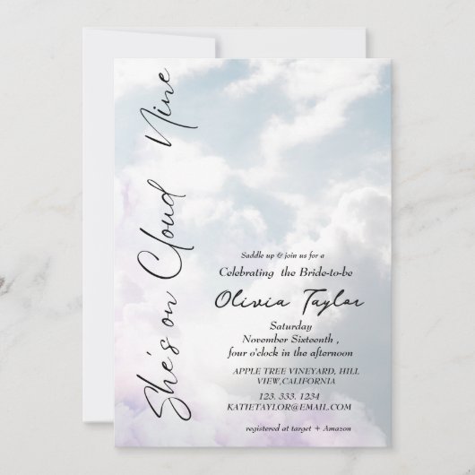 Dromen Ze is in de zevende hemel Zachte Bruids-Sho Kaart (Voorkant)