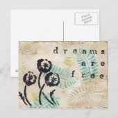 dromen zijn vrij briefkaart (Voorkant / Achterkant)