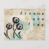dromen zijn vrij briefkaart (Voorkant)