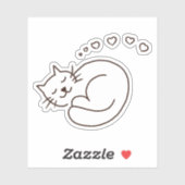Dromend Kat Sticker (Vel)