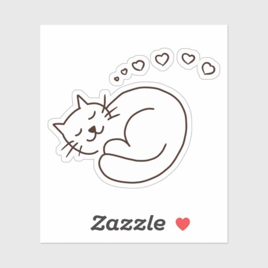 Dromend Kat Sticker (Vel)