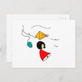 dromend meisje briefkaart (Voorkant / Achterkant)