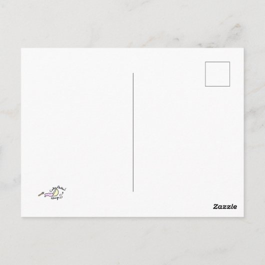 dromend meisje briefkaart (Achterkant)