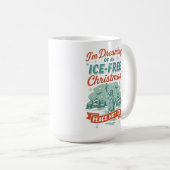 Dromend van een ijsvrije kerst koffiemok (Voorkant rechts)