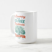 Dromend van een ijsvrije kerst koffiemok (Voorkant links)