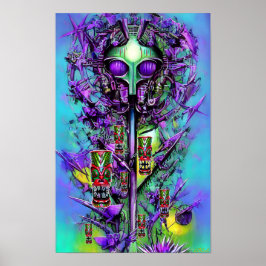 Dromend van een vreemde Tiki Boom Poster