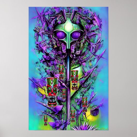 Dromend van een vreemde Tiki Boom Poster (Voorkant)