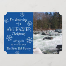 Dromend van een Whitewater Kerst Foto Kaart
