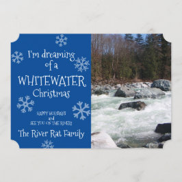 Dromend van een Whitewater Kerst Foto Kaart