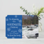Dromend van een Whitewater Kerst Kaart (Staand voorkant)