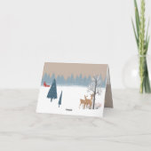 Dromend van een witte Kerstmis- Landelijk dorp Feestdagen Kaart (Achterkant)