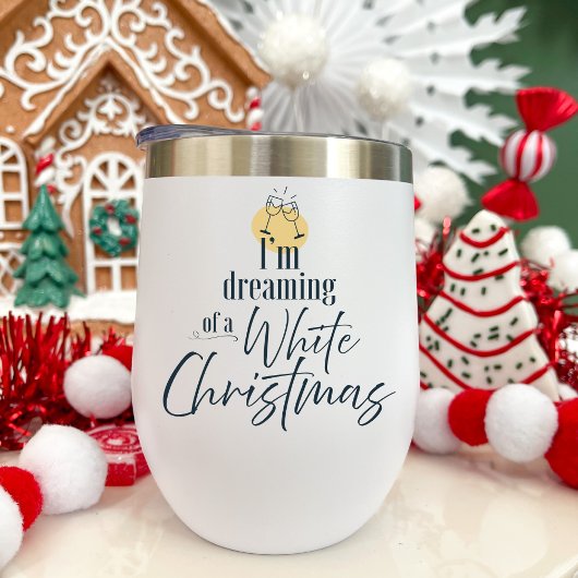 Dromend van een witte Kerstmis steelloze stemless 