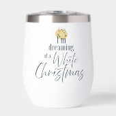 Dromend van een witte Kerstmis steelloze stemless  (Voorkant)