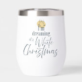 Dromend van een witte Kerstmis steelloze stemless  (Achterkant)