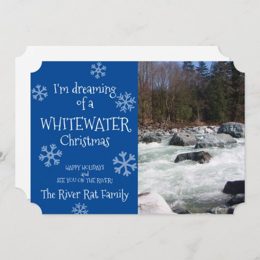 Dromend van een witwater Kerst kaart (Voorkant / Achterkant)