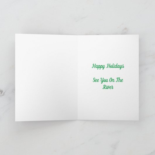 Dromend van een witwater Kerstkaart Kaart (Binnen)