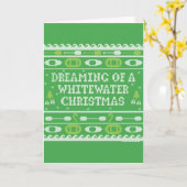 Dromend van een witwater Kerstkaart Kaart (Gele Bloem)