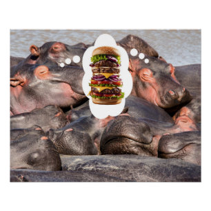 Dromend van hamburgers. perfect poster