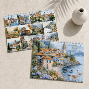 Dromend van Italië 2026 Watercolor Landschap Kalender