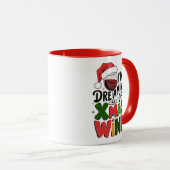 Dromend van Kerstwijn – Feestelijke Kerstman Mok (Voorkant rechts)