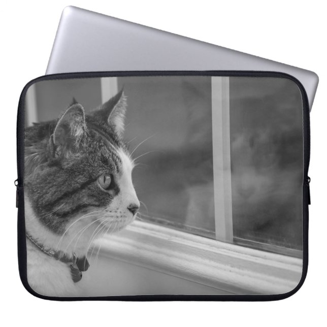 Dromend van warmer weer Grijs Laptop Sleeve (Voorkant)